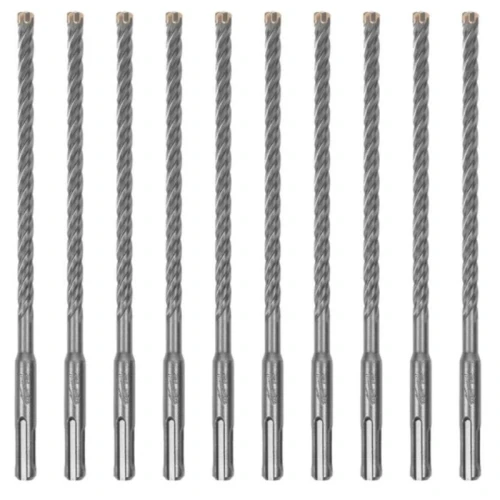Milwaukee 4932498887 - Wiertło udarowe do betonu SDS-Plus 4-ostrzowe 10 x 90/160 mm (10 szt.)