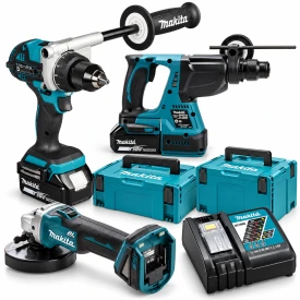 Makita DLX3223TJ - Zestaw elektronarzędzi combo DDF492 + DHR242 + DGA506