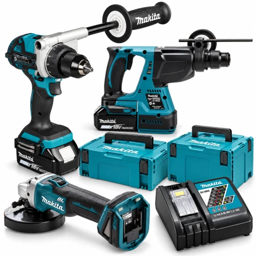 Makita DLX3223TJ - Zestaw elektronarzędzi combo DDF492 + DHR242 + DGA506