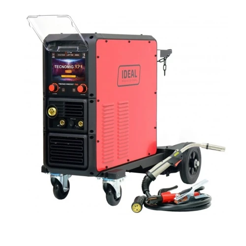 Ideal TECNO MIG 321 SYNERGIC LCD - Spawarka inwertorowa Migomat + wózek