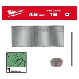 Milwaukee 4932498315 - Sztyfty galwanizowane 16G z cienką główką do M18 FN16GS 1,6 x 45 mm 0° (2,5 tys. szt.)