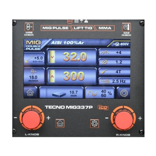 Ideal TECNO MIG 337 PULSE SYNERGIC LCD - Spawarka inwertorowa Migomat
