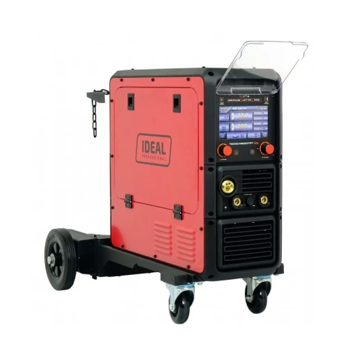 Ideal TECNO MIG 337 PULSE SYNERGIC LCD - Spawarka inwertorowa Migomat + wózek