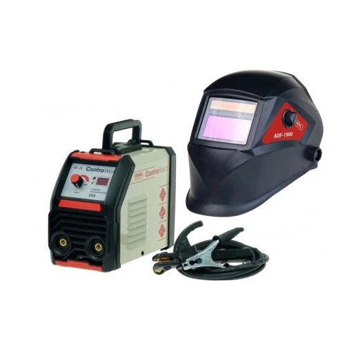 ContraWeld 200 A - Spawarka inwertorowa MMA + przyłbica