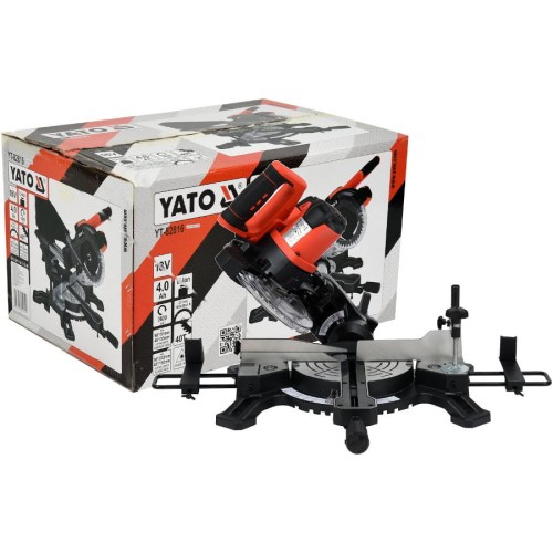 YATO YT-82816 - Akumulatorowa Piła ukośna z posuwem 185 MM z dodatkową tarczą