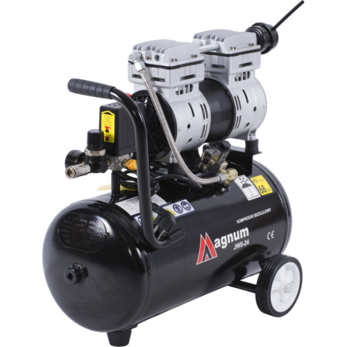 MAGNUM JWS-24 750W - Kompresor bezolejowy - wyciszony 24 L