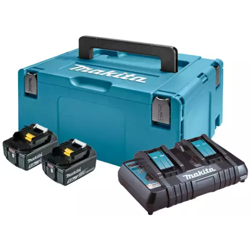 MAKITA 197629-2 - Zestaw zasilający 18 V 2x 5 AH + Podwójna Ładowarka DC18RD