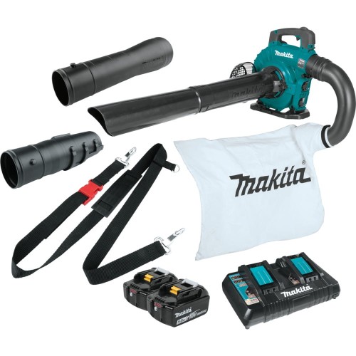 MAKITA DUB363PT2V - Dmuchawa akumulatorowa 2x 18 V z zestawem odkurzającym