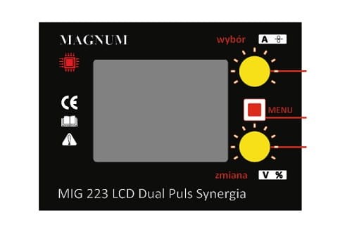 MAGNUM MIG 223 DUAL PULS LCD - Spawarka inwertorowa-migomat
