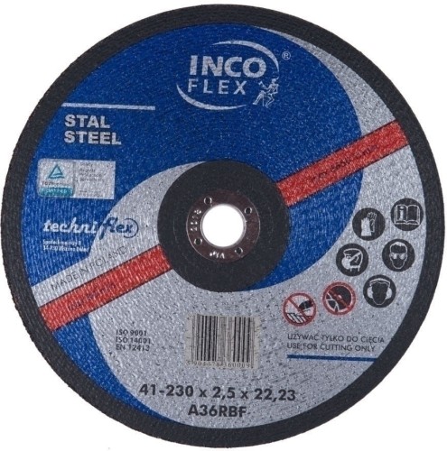 INCO A36RBF 360009 - Tarcza do cięcia stali 230x2.5x22.2 mm