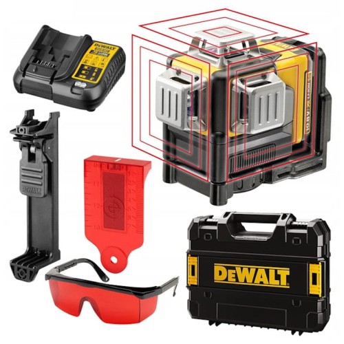 DEWALT DCE089D1R - Laser krzyżowy samopoziomujący 3-wiązkowy 360°