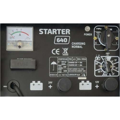 IDEAL STARTER 640 - Prostownik z rozruchem 12/24V