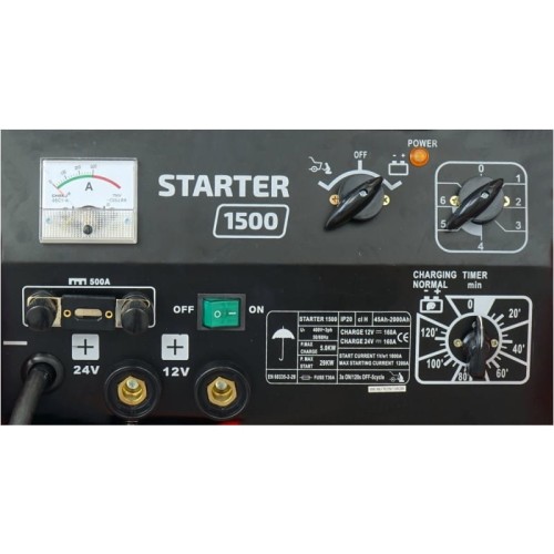 IDEAL STARTER 1500 - Prostownik z rozruchem 12/24 V