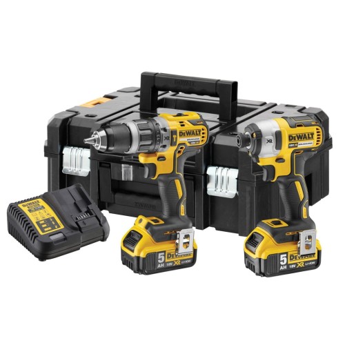 DEWALT DCK266P2T - Zestaw combo DCF887 + DCD796