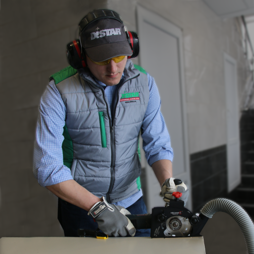 MECHANIC AirSLIDER 90 2.0 - Przystawka do cięcia pod kątem 90st. 115 - 125 mm z regulacją głębokości cięcia