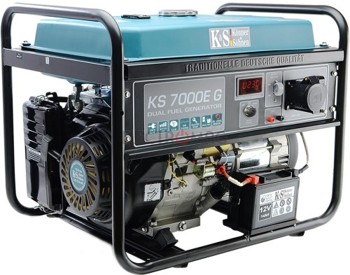 KöNNER&SOHNEN KS 7000E G - Agregat prądotwórczy 1-fazowy z elektrycznym startem 230V +  LPG
