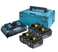 Makita 198091-4 - Zestaw zasilajacy 18 V  4x BL1860B 6 Ah + podwójna ładowarka