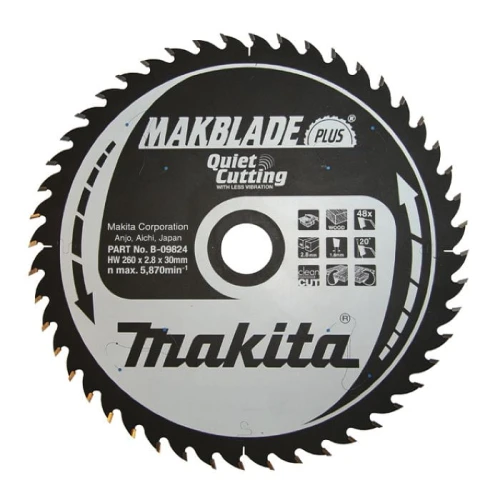 MAKITA B-09824 - TARCZA TNĄCA do drewna MAKBLADE PLUS 260X30MM