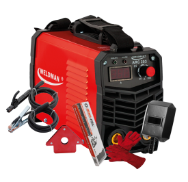 WELDMAN ARC 203 - Spawarka + rękawice spawalnicze + kątownik magnetyczny + elektrody spawalnicza 2.5 mmx350mm