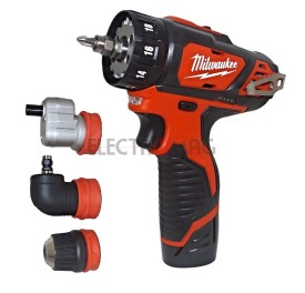 MILWAUKEE M12BDDXKIT-202C - Wiertarko-wkrętarka wymiennymi uchwytami