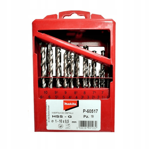 Makita P-60517 - Wiertła metalowe zestaw 19 szt