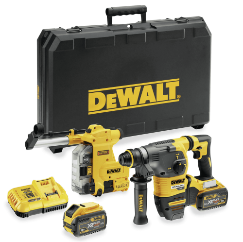 DeWalt DCH335X2 - Młotowiertarka akumulatorowa 54V SDS+ z  systemem odpylania D25304DH