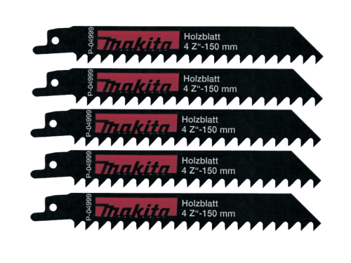 Makita P-04999 - Brzeszczoty do drewna 4z/150 mm - 5 szt