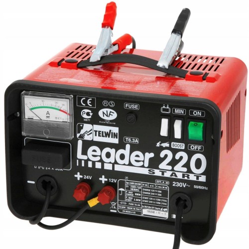 TELWIN LEADER 220 - Prostownik z rozruchem 12/24V