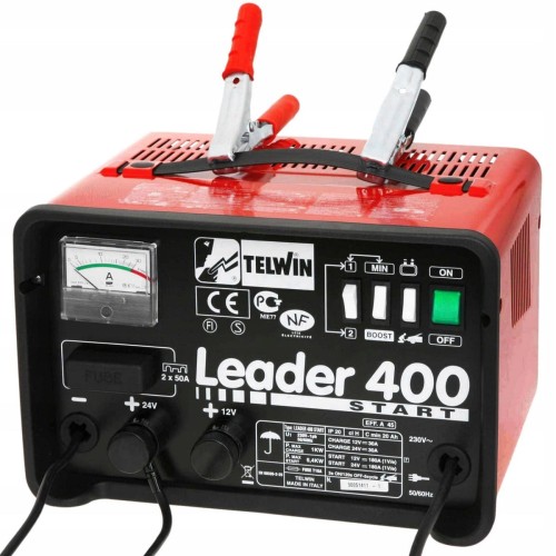 TELWIN LEADER 400 - Prostownik z rozruchem 12/24V
