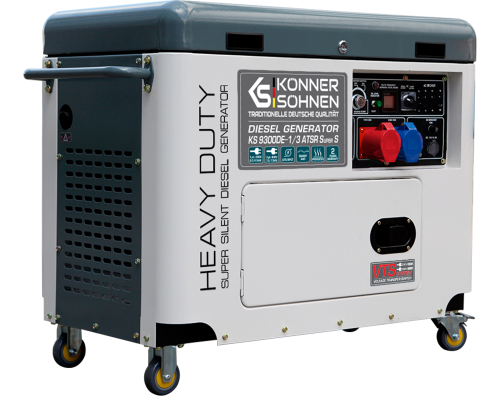 KöNNER&SOHNEN 9300DE-1/3 ATSR SUPER S - Agregat prądotwórczy 1/3-fazowy 230 V/400 V z elektryczny start