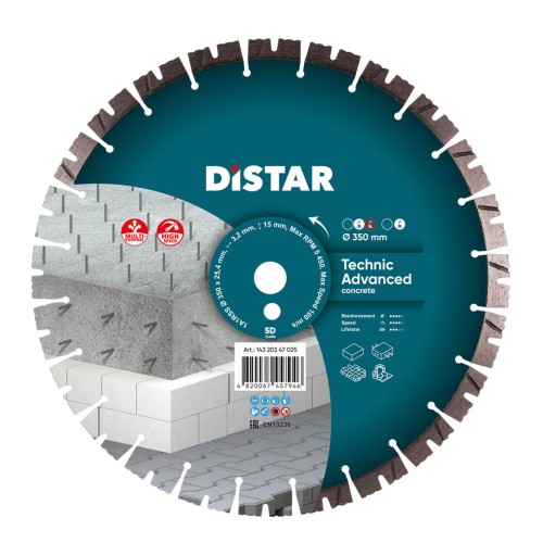 Distar Technic Advanced 5D - Tarcza diamentowa wielozadaniowa 350x10x25.4