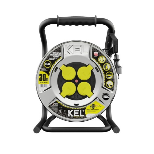 KEL W-99265 - Przedłużacz bębnowy 30x3x2.5 czarny