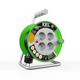 KEL W-97367 - Przedłużacz bębnowy 15x3x1 czarny