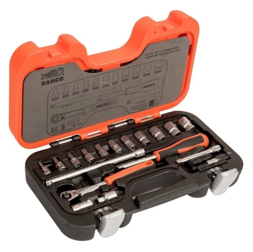 Bahco BAHSL65 - Zestaw kluczy slim 1/4" - 65 elementów