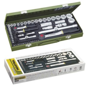 Proxxon PR23040 - Zestaw kluczy z grzechotką 1/2" i 1/4" - 56 elementów