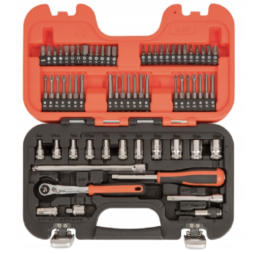 Bahco BAHSL65 - Zestaw kluczy slim 1/4" - 65 elementów