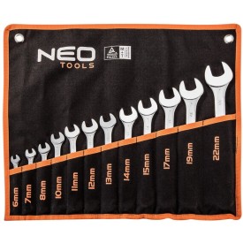 Neo Tools 09-752 - Zestaw kluczy płasko-oczkowych - 12 elementów