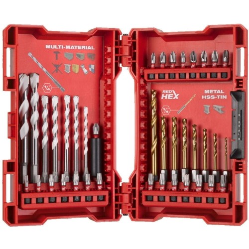 Milwaukee 4932479854 - Zestaw wierteł uniwersalnych i bitów - 39 elementów