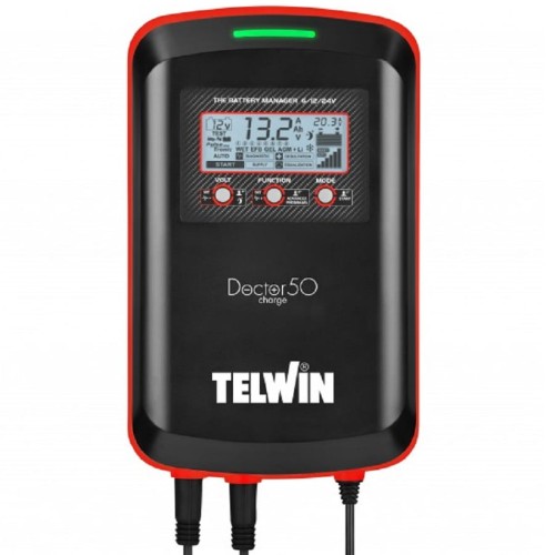 Telwin DOCTOR CHARGE 50 - Wielofunkcyjny prostownik 6/12/24 V
