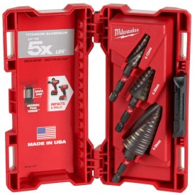 Milawaukee SHW STEP DRILL SET - Zestaw wierteł stopniowych udarowych - 3 sztuki 48899266