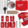 Milwaukee BIG HAWG Multi Material - Zestaw otwornic z węglikiem wolframu - 10 elementów 4932464939
