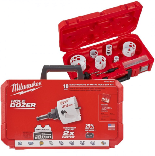 Milwaukee HOLE DOZER HOLESAWS - Zestaw pił walcowych - 10 elementów 49224201