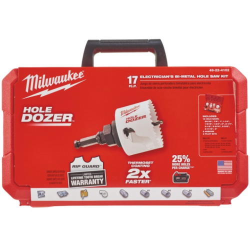Milwaukee HOLE DOZER HOLESAWS - Zestaw pił walcowych - 17 elementów 49224102
