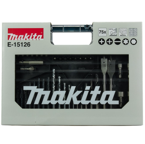 Makita E-15126 - Zestaw wierteł i bitów - 75 elementów