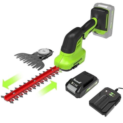 GreenWorks G24SHTK2- Nożyce akumulatorowe do traw i krzewów 24 V