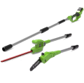 GreenWorks G24PSH - Akumulatorowe Nożyce do żywopłotu + Pilarka na wysięgniku 24 V
