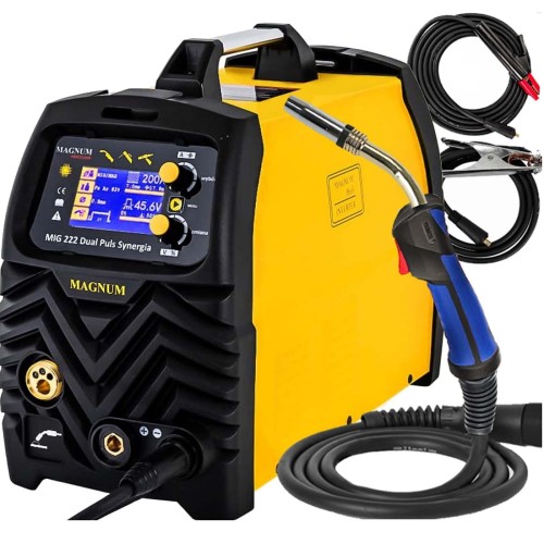 MAGNUM MIG 222 DUAL PULS SYNERGIA LCD - Spawarka inwertorowa - migomat z synergią