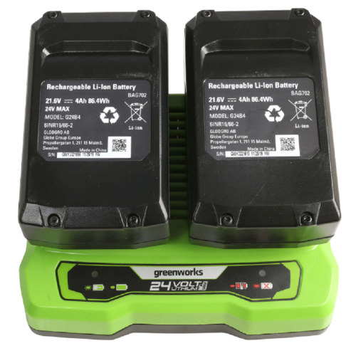 GreenWorks G24X2LM41K2 - Kosiarka akumulatorowa bez napędu 2x24 V