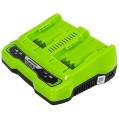 GreenWorks G40x2CUC2 - Ładowarka dwuportowa 40 V