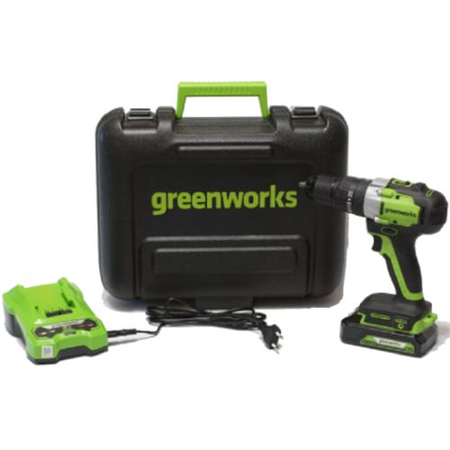GreenWorks GD24DD35K2 - Akumulatorowa wiertarko-wkrętarka 24 V